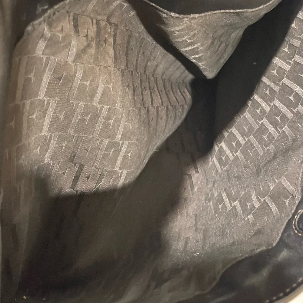 Ferre Milano 100% Genuine Black Cow Leather Hobo Bag - Like New Condition
